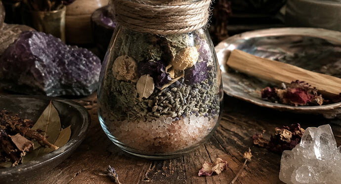 Hyssop wiccan spell jar