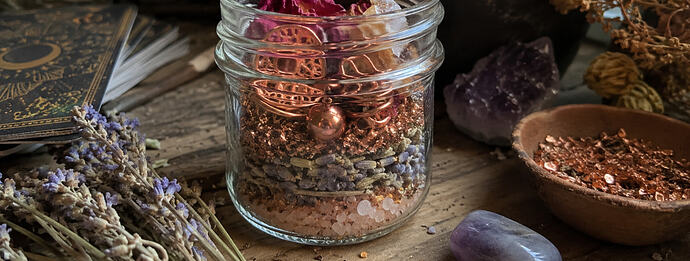copper wiccan spell jar