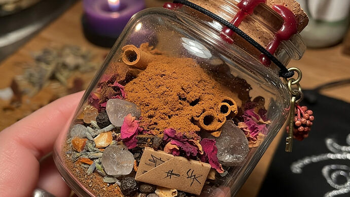Cinnamon wiccan spell jar