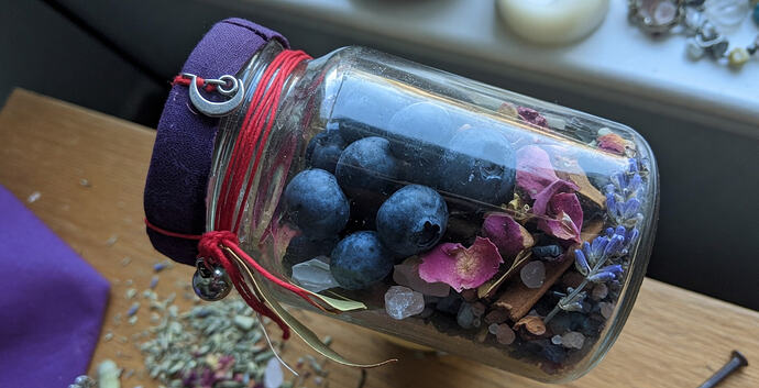 blueberries spell jar