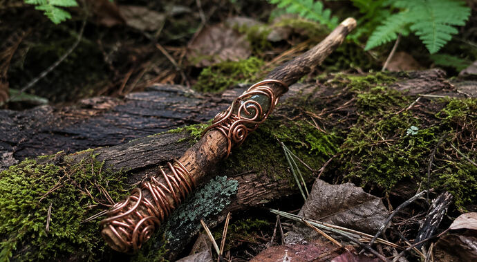 copper wiccan wand