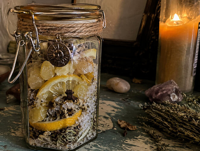 wiccan lemon spell jar