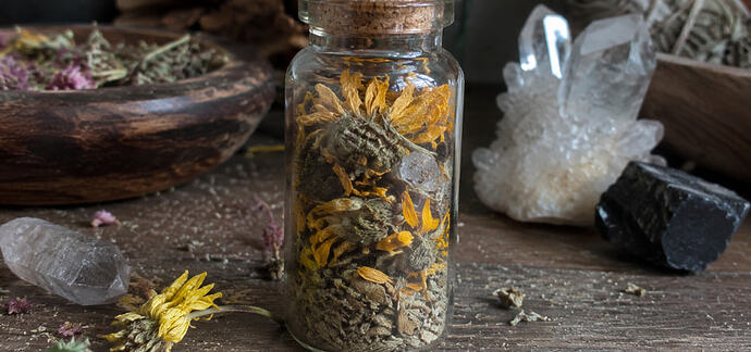 St. John’s Wort wiccan spell jar