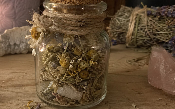 Chamomile wiccan spell jar