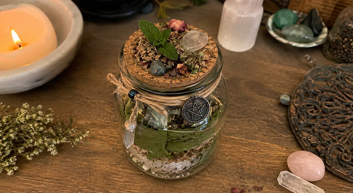peppermint wiccan spell jar