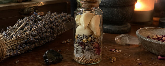 garlic wiccan spell jar