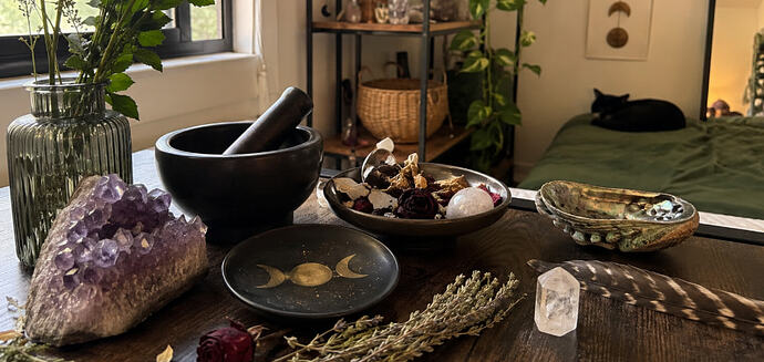 beginner witch altar